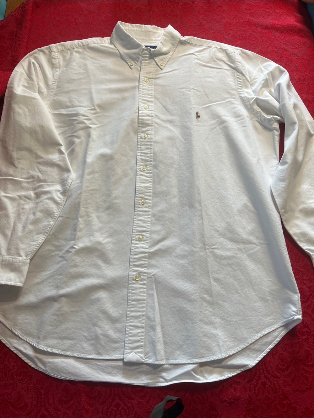 Polo Ralph Lauren Men’s XLT White Oxford Button Down Shirt Pony 100% Cotton